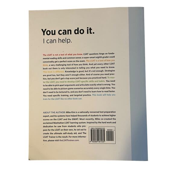 The LSAT Trainer: A Remarkable Self-Study Paperback, by Kim Mike 2nd EDITION - Picture 2 of 8
